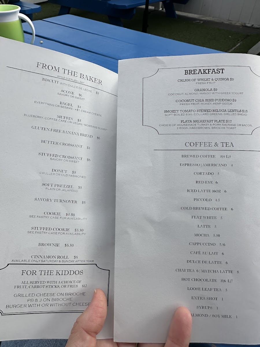 Playa Provisions Menu - Image 2